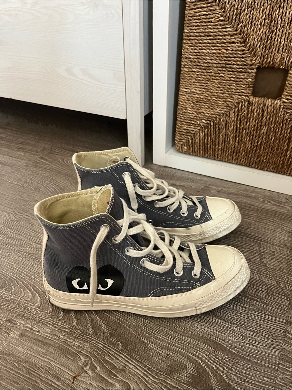 Commes de Garcons CDG x
Converse High-Top Sneakers in Slate Blue - Size 6